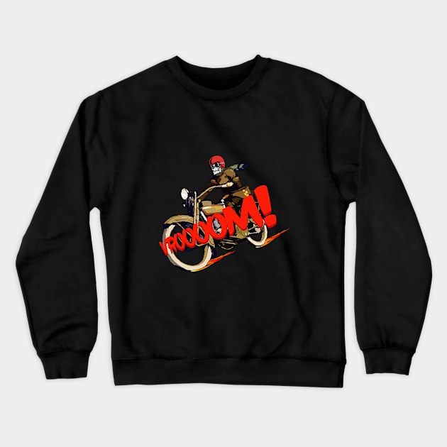 Death Goes for a Blast on his Bike Crewneck Sweatshirt by Sifs Store